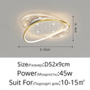 Axyaa LED Ceiling Light Black/Gold Remote Control Modern Home Lighting Fixtures