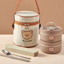 Axyaa Stainless Steel Thermal Lunch Box: Insulated, Leak Proof, Microwave Safe, Portable Bento Box