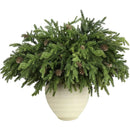 Axyaa Christmas Greenery Stems with Pinecones - Soft Bendable Realistic Artificial Pine Branches