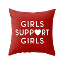 Axyaa Red Square Pillow Case for Home Décor