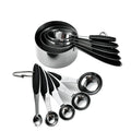 Axyaa Stainless Steel Measuring Cups & Spoons Set for Baking and Cooking