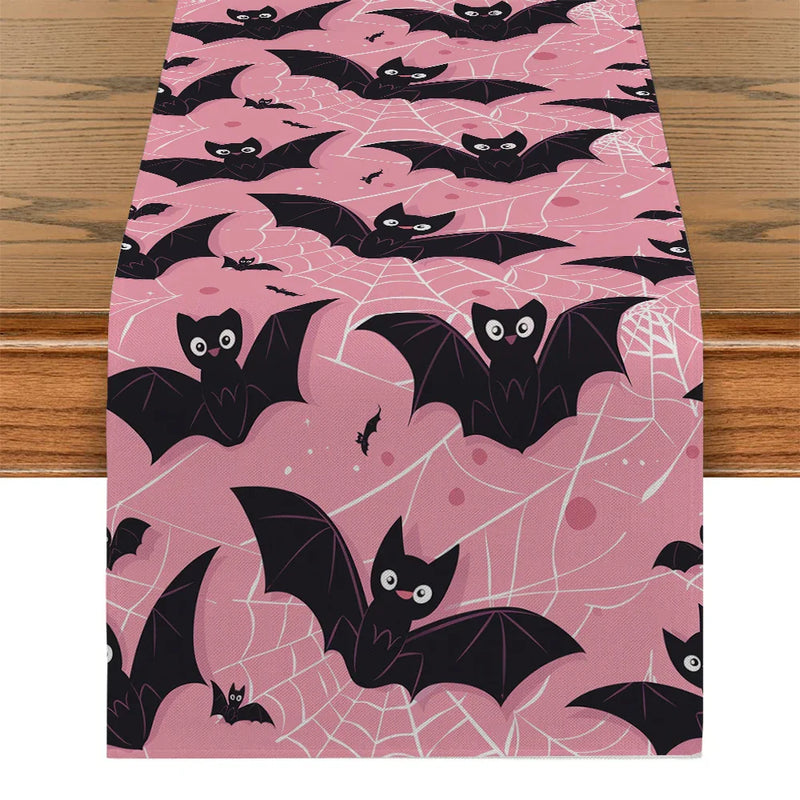 Halloween Spider Table Runner by Axyaa for Home Dining and Party Decor