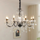 Axyaa Crystal Candle Chandeliers: Elegant Art Home Decor Ceiling Pendant Lights
