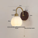 Axyaa Glass LED Wall Light with Pull Chain Switch for Bedroom Hallway