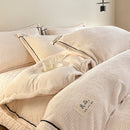 Axyaa Velvet Duvet Set: Warm Plush Comforter, Thick Blanket, Home Bedding, Winter