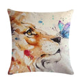 Animal Print Linen Pillowcase by Axyaa - Home Decor Cushion Cover