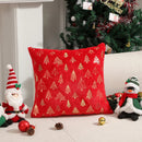 Axyaa Red Christmas Hot Stamping Tree Pillowcase 30x50cm Home Decor Sofa Party