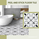 Axyaa Peel and Stick Vinyl Floor Tile Sticker, 20 x 20cm Square, Non-slip Self-adhesive Wall Sticker
