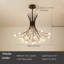 Axyaa Crystal LED Chandelier: Modern Luxury Pendant Lamp for Home Decor