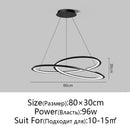 Axyaa Circular Chandelier Black/White Indoor Lighting Fixture