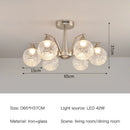 Axyaa Vintage Glass Chandelier: Retro Luxury Pendant Lighting for Living Dining Room
