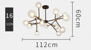 Axyaa Glass Bubble Branch Chandelier: Modern Round Ball Lighting for Living, Bedroom, Kitchen