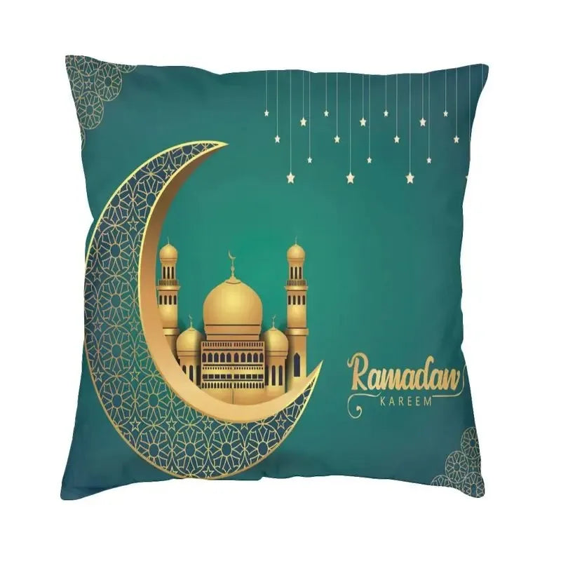 Eid Mubarak Ramadan Pillow Cases for Islamic Home Decor by Axyaa