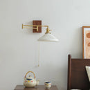 Axyaa Copper Ceramic LED Wall Light with Pull Chain Switch for Modern Home Décor