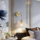 Axyaa Brass Glass Sconce Lamp for Nordic Minimalism LED Wall Lights