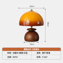Mushroom Wooden Table Lamps with LED Glass Lampshade for Axyaa Brand