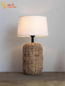 Axyaa Rattan Weave Table Lamp LED E27 Minimalist Zen Art Desk Light