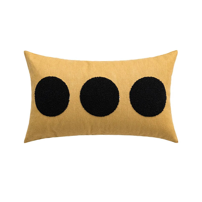 Axyaa Tufted Sun Circle Cushion Cover for Home Decor Living Room Bedroom