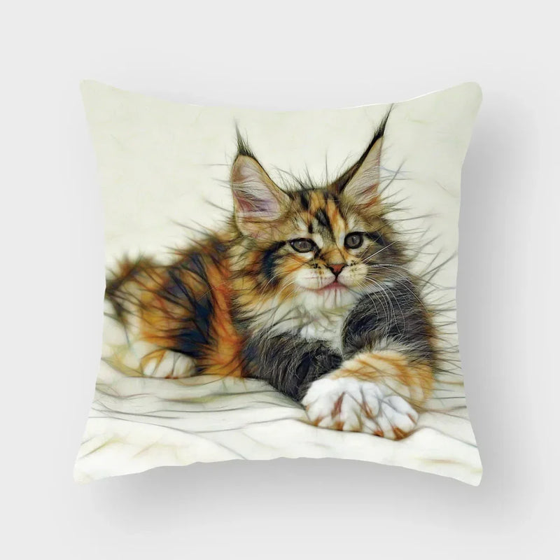Axyaa Cat Print Pillowcase 45*45cm