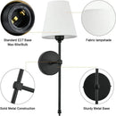 Axya Modern LED Wall Sconce with Cloth Lampshade for Bathroom Bedroom Corridor Stairs