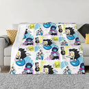 Axyaa Spamton Deltarune Blanket: Flannel Throw for Car, Sofa, Bedspread.