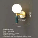 Axyaa Marble Round Ball Wall Light LED G9 5W Nordic Minimalist Restaurant Bar Counter Lamp