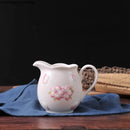 Axya Cherry Blossoms Ceramic Milk Jug White Pink Coffeeware Candy Jar