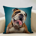Axyaa Cute Dog Decorative Cushion Cover 45x45cm Linen Sofa Pillowcase Home Bedroom Decor