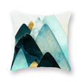 Axyaa Gold Mountains Geometric Sun Moon Cushion Cases- Home Decor Almofadas
