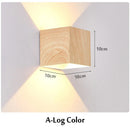 Axyaa LED Walnut Wall Light for Living Room, Bedroom, or Corridor