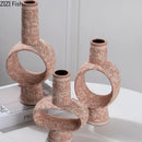 Axyaa Small Mouth Ceramic Vase: Artistic Flower Arrangement Hydroponic Ornament Decorative Flower Vase