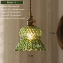 Axyaa Green Glass Pendant Light Modern Chandelier for Kitchen Island