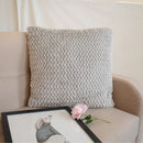 Axyaa Gray Plush Geometric 45x45cm Cushion Cover for Home Decor