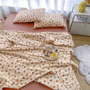 Axyaa Small Floral Summer Quilt - Pure Cotton, Student Dorm, Machine Washable