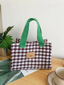 Axyaa Insulated Colorful Lattice Lunch Bag: Portable & Stylish Food Storage for On-The-Go