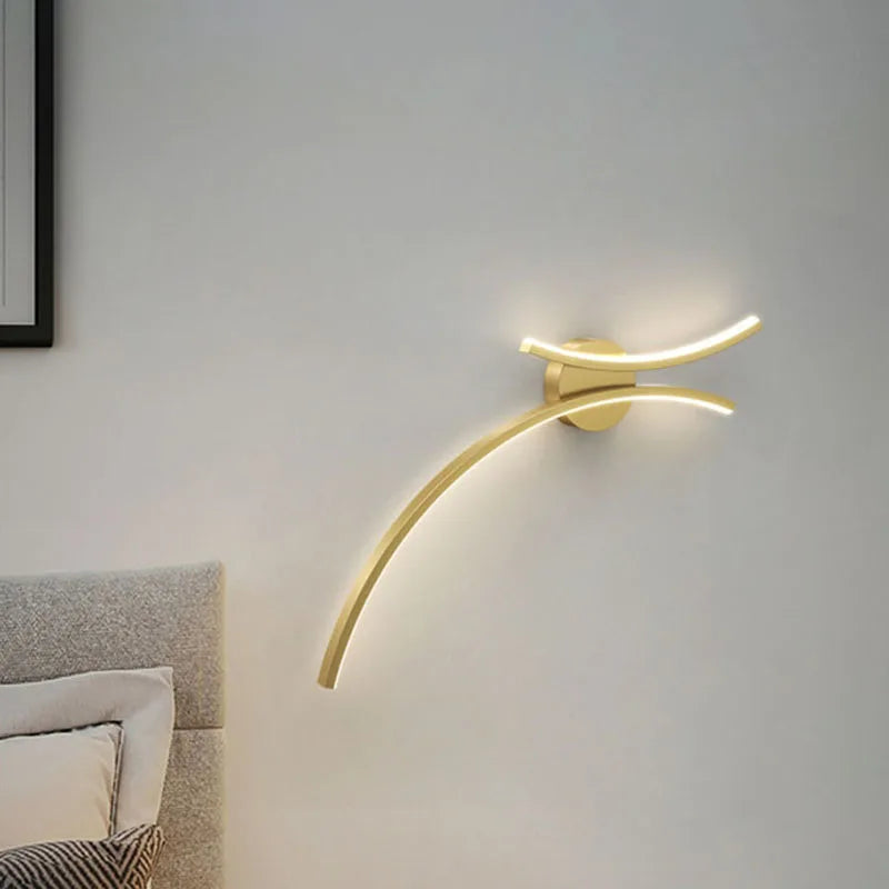 Axya 12W LED Arc Line Wall Sconce for Bedroom Living Room Study décor