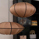 Axyaa Japanese Lantern Pendant Light: Traditional Fabric Hang Lamp for Bedroom, Living Room, Restaurant