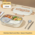 Axyaa Stainless Steel Microwavable Bento Lunch Box with Insulated Bag
