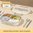 Axyaa Stainless Steel Microwavable Bento Lunch Box with Insulated Bag
