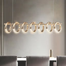 Axyaa Minimalist Gold Acrylic Circle Pendant Chandelier-Lustre Fixture