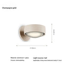 Axyaa Nordic LED Wall Lamp for Bedside Hallway Living Room - Round Design