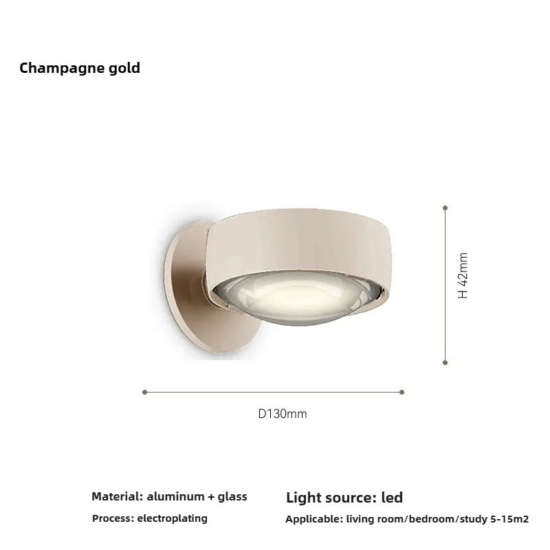 Axyaa Nordic LED Wall Lamp for Bedside Hallway Living Room - Round Design