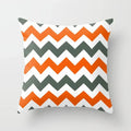 Axyaa Geometric Pattern Print Orange Car Sofa Cushion Cover