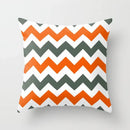 Axyaa Geometric Pattern Print Orange Car Sofa Cushion Cover