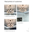 Axyaa Luxury Crystal Chandelier: Modern Gold Bedroom Living Room Lighting Fixtures