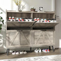 Axyaa Farmhouse Shoe Cabinet with 4 Drawers: Stylish Entryway Storage