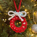 Axyaa Handmade Woven Tapestry Small Christmas Tree Circle Walking Stick Decoration