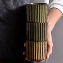 Axyaa Ceramic Tea Cup - Japanese Style Striped Coffee Mug 180ml Mug Drinkware