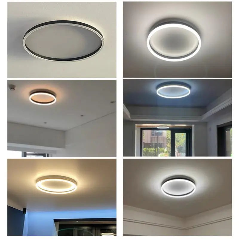 Axyaa Round LED Ceiling Lights: Modern Minimalist Nordic Living Room Lamp