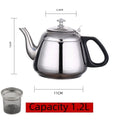 Axyaa Stainless Steel Teapot Pot 1.2L-2L for Hot Water, Coffee, Induction, Home, Camping